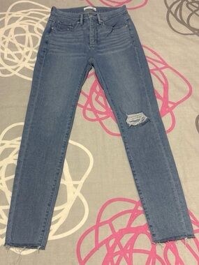 LOFT High-Rise Medium Wash Skinny Jeans
